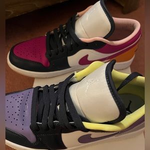 Purple Magenta Double color way Jordan 1 lows